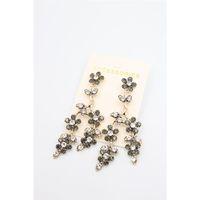 Çiçek Küpe - Siyah