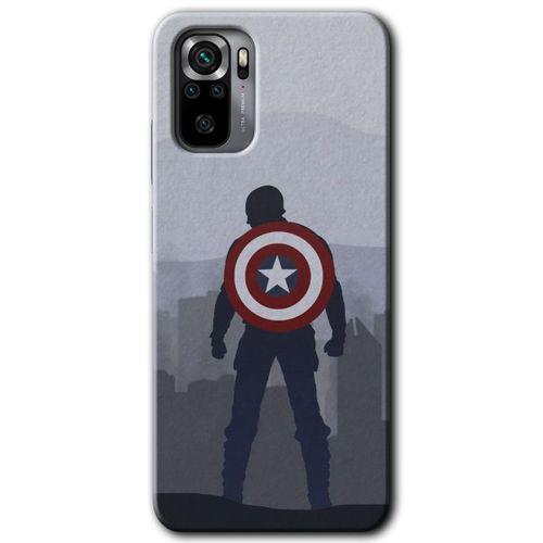 Redmi Note 10s Kılıf HD Desen Baskılı Arka Kapak - Captain Avenger + Kırılmaz Cam