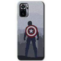 Redmi Note 10s Kılıf HD Desen Baskılı Arka Kapak - Captain Avenger + Kırılmaz Cam