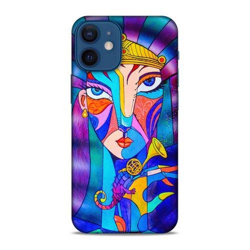 Lopard Apple iPhone 12 Mini Uyumlu Kılıf Sürreal Yüzler ♀ (49) Ultra Silikon Kılıf Baskılı