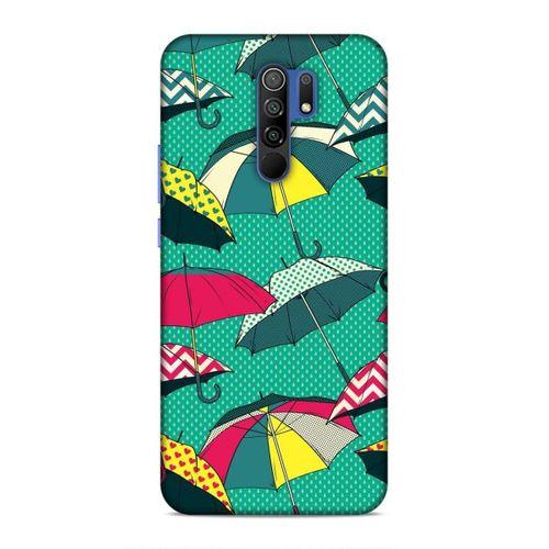 Xiaomi Redmi 9 Kılıf Semsiyeler Arka Kapak Silikon Koruma Full Koruyucu