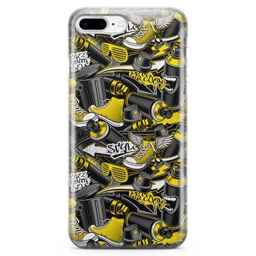 Apple iPhone 8 Plus Kılıf Converse Freedom Arka Kapak Koruma Desenli Full Koruyucu