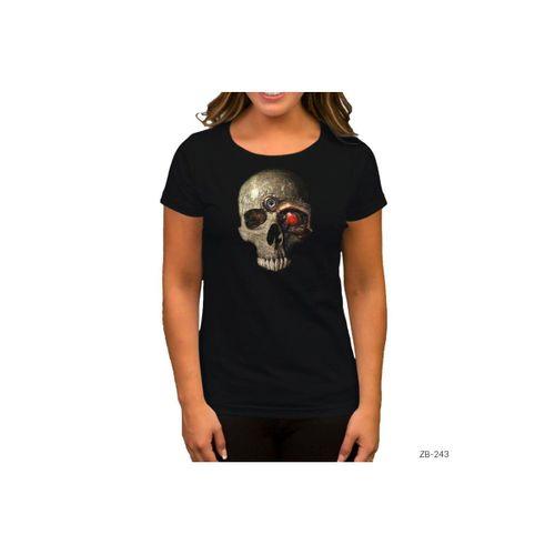 Terminatör Kuru Kafa Siyah Kadın Tişört