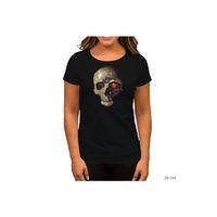 Terminatör Kuru Kafa Siyah Kadın Tişört