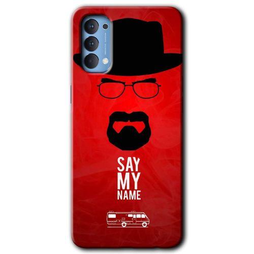 Oppo Reno 4 Kılıf HD Desen Baskılı Arka Kapak + Temperli Cam - Say My Name