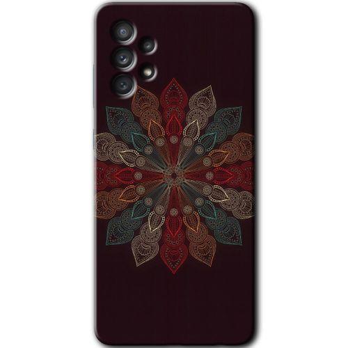 Samsung Galaxy A52 Kılıf Baskılı Kapak - Mandala Flower Wal +Tam Ekran Koruyucu