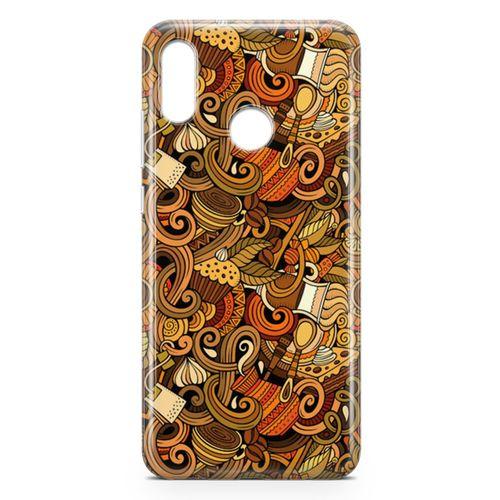 Huawei P Smart 2019 Kılıf Doodle Türk Kahvesi Arka Kapak Koruma Desenli Full Koruyucu