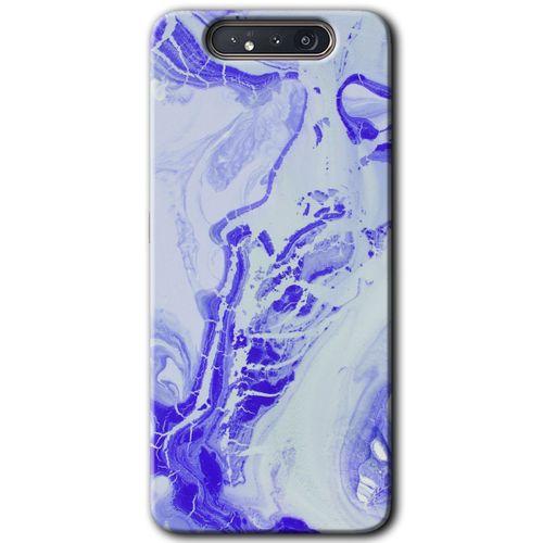 MRCİLETİSİM Samsung Galaxy A80 Kılıf Baskılı Kapak - Cranny Liquid Wall + 5D Tam Kaplayan Cam