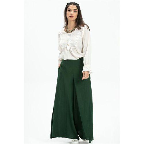 Şile Bezi Bol Paça Yazlık Pantolon Yeşil Ysl