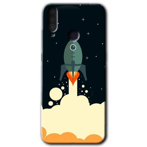 MRCİLETİSİM General Mobile GM 10 Kılıf HD Desen Baskılı Arka Kapak + Temperli Cam - Space Smoke