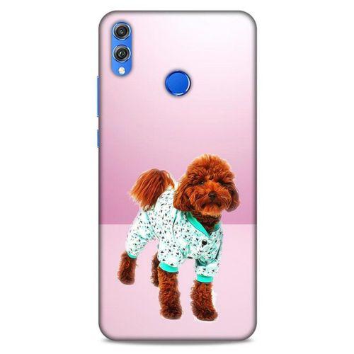 Huawei Honor 8x Kılıf Köpek Kıyafetleri (33) Hybrid Kılıf Poodle Pijama