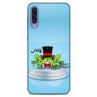 Samsung Galaxy A50s Kılıf FunnyMaX (7) Telefon Kılıfı Açık Mavi Kurbağa