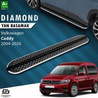S-Dizayn VW Caddy 3 Uzun Şase Diamond Krom Yan Basamak 223 Cm 2004-2020 A+ Kalite