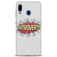 Samsung Galaxy A30 Kılıf HD Baskılı Kılıf - Introvert! + Tam Ekran Koruyucu