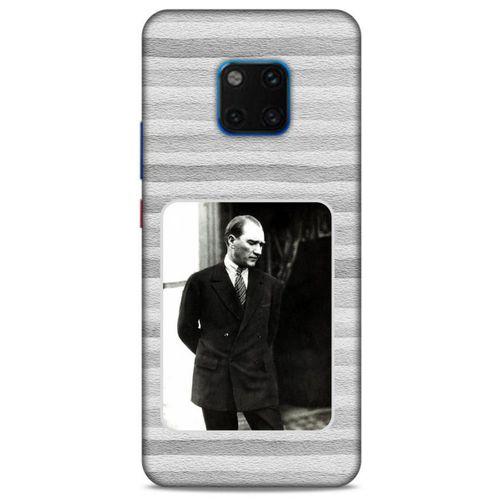 Huawei Mate 20 Pro Kılıf Atatürk (36) Glitter Kılıf Gri Kumlar