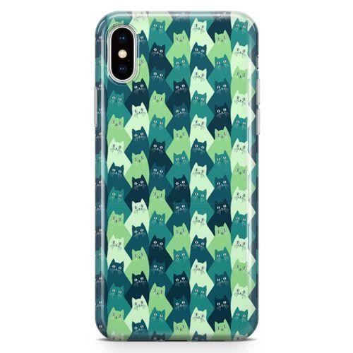 Apple iPhone X Kılıf Birmanya Kedileri Arka Kapak Koruma Desenli Full Koruyucu