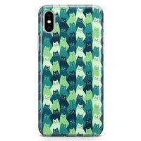 Apple iPhone X Kılıf Birmanya Kedileri Arka Kapak Koruma Desenli Full Koruyucu