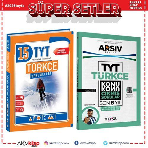 Apotemi Yayınları TYT Türkçe Deneme ve Konu Konu Son 8 Yıl Çıkmış Sorular Seti 2 Kitap