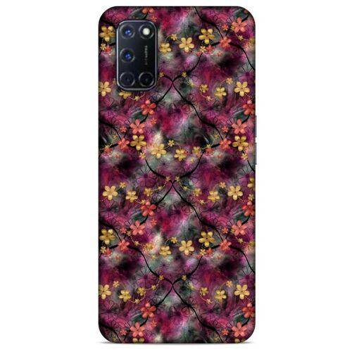 Oppo A52 Uyumlu Kılıf Pembe Delisi (10) Full Koruma Kılıfı Çiçek