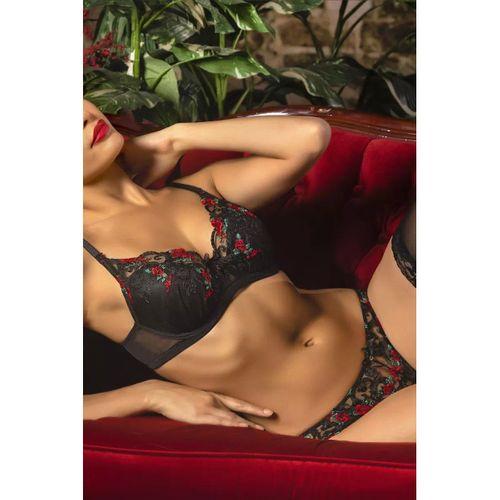 Grace Big Size Plunge Bra, Siyah Dantelli Konforlu Ve Şık Sütyen