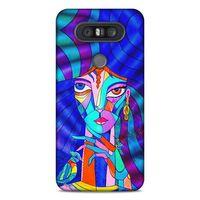 Lopard LG K41S - K51S Uyumlu Kılıf Sürreal Yüzler ♀ (45) Liquid Air Kılıf Baskılı