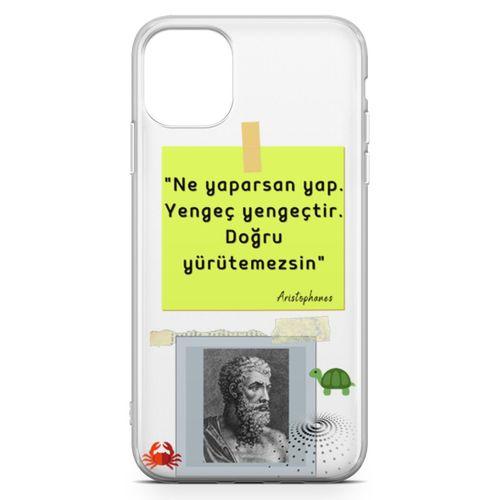 Apple iPhone 11 Kılıf Caps Aristophanes Arka Kapak Koruma Desenli Full Koruyucu