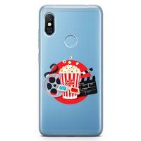 Xiaomi Redmi Note 6 Pro Kılıf Sinema Popcorn Arka Kapak Koruma Desenli Full Koruyucu