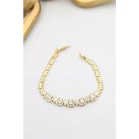 Taşlı Xuping Bileklik - Altın