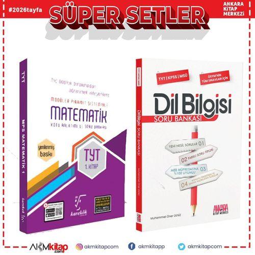 Karekök TYT Matematik Konu Anlatımı ve Soru Bankası 1. Kitap ve AKM Dil Bilgisi Seti 2 Kitap