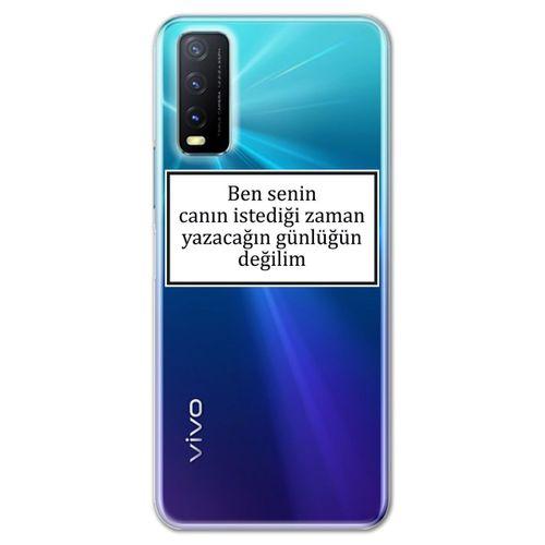Vivo Y20 Kılıf HD Yazı Baskılı Silikon Arka Kapak - Yazı 10