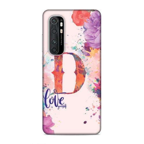 Xiaomi Mi Note 10 Lite Kılıf Harfler D Arka Kapak Silikon Koruma Full Koruyucu