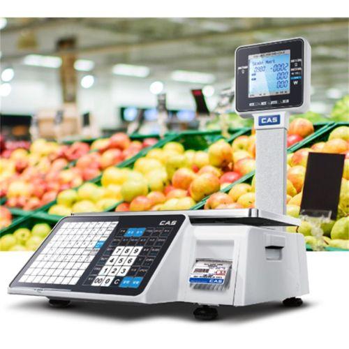 CAS CL3000 15KG 202DPI DİREKT TERMAL ETHERNET LCD EKRAN BOYUNLU BARKODLU TERAZİ