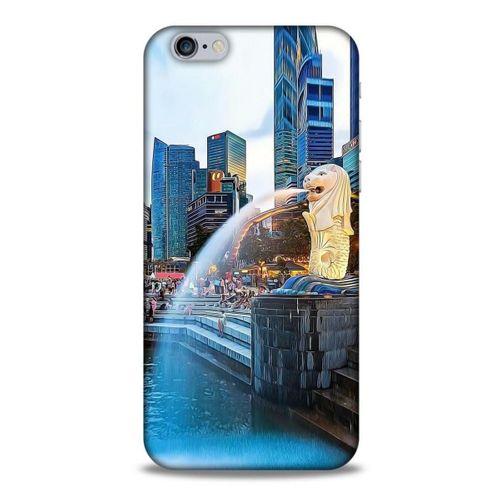 Apple Iphone 6S Kılıf Dünya Mimarisi (47) Crystal Flex Kılıf Merlion Singapur