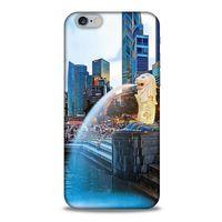 Apple Iphone 6S Kılıf Dünya Mimarisi (47) Crystal Flex Kılıf Merlion Singapur