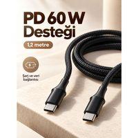 60w Pd Hızlı Şarj Destekli Led Göstergeli Type C Kablo