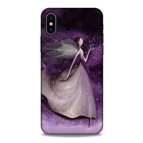 Y.Liva-2020 (Mor Peri) Apple Iphone X Kılıf Silikon Kapak Desenli