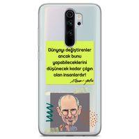 Xiaomi Redmi Note 8 Pro Kılıf Caps Steve Jobs Arka Kapak Koruma Desenli Full Koruyucu