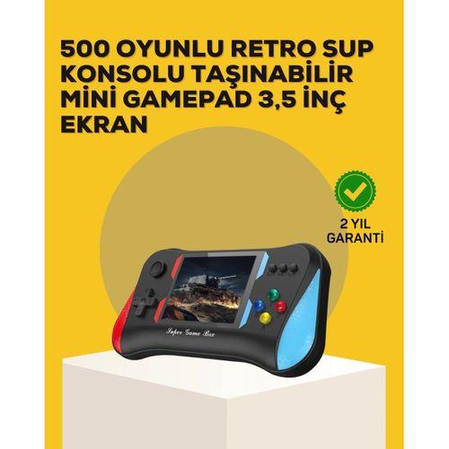 Taşınabilir El Konsolu 500 Oyunlu – Geniş Ekran Ve Uzun Pil Ömrü