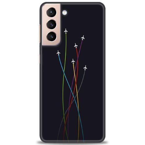 Samsung Galaxy S21 Plus Kılıf HD Baskılı Kılıf - Uçaklar + Tam Ekran Koruyucu