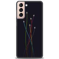 Samsung Galaxy S21 Plus Kılıf HD Baskılı Kılıf - Uçaklar + Tam Ekran Koruyucu