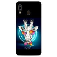 Samsung Galaxy A20 Kılıf FunnyMaX (6) Silikon Kılıf Siyah Zürafa