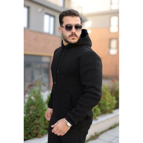 Erkek Kapüşonlu Üç İplik Şardonlu Hoodie