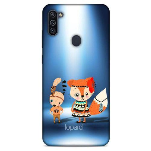 Samsung Galaxy M11 Kılıf FunnyMaX (1) Kılıfı Mavi Beyaz