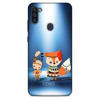 Samsung Galaxy M11 Kılıf FunnyMaX (1) Kılıfı Mavi Beyaz
