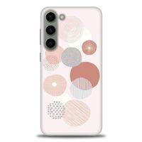 Samsung Galaxy S23 Kılıf HD Baskılı Kılıf - Pembe Daireler + Tam Ekran Koruyucu