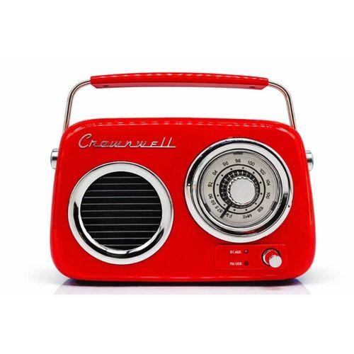 Retro Tasarımlı Bluetooth Fm Radyo Kırmızı