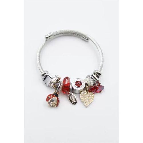 Uğur Böceği Charmlı Bilezik - Kırmızı