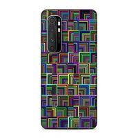 Xiaomi Mi Note 10 Lite Kılıf Neon Kareler Arka Kapak Silikon Koruma Full Koruyucu