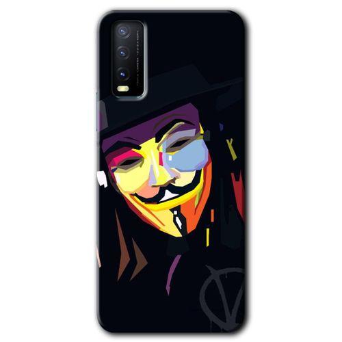 Vivo Y20 Kılıf HD Desen Baskılı Arka Kapak - Vendetta + Kırılmaz Cam