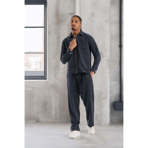 Baggy Kalıp Cupra Kumaş Jogger Erkek Eşofman Takımı - Füme